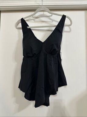 torrid Black V-Neck Swim Tunic